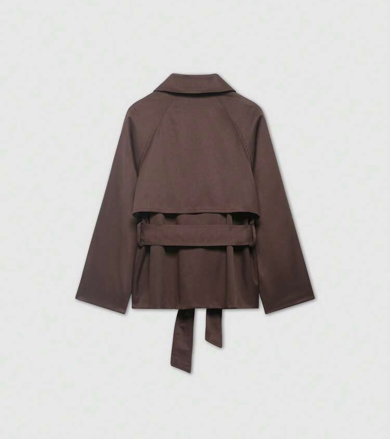 Old Money Lace-Up Vintage
Minimalist Short Brown Trench Coat Spring